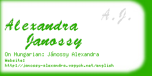 alexandra janossy business card
